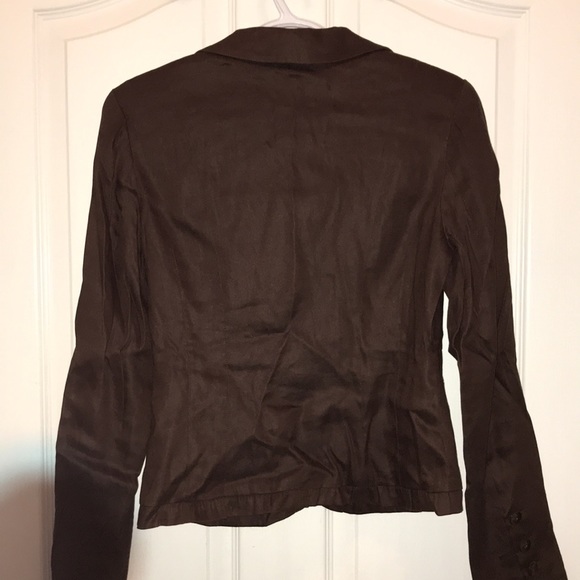🧵 Le Chateau Brown Ruffle Blazer - Picture 2 of 5
